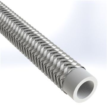 BR14-4 - 1/4" SAE 100R14 PTFE TEFLON LINED STAINLESS STEEL BRAID