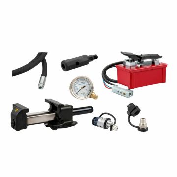 HBV5L - BENCH VISE 5 TON W/PA1500L PUMP, GAUGE, ADAPTER, HOSE AND CH38 COUPLER